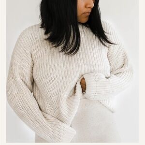 Oat Co sprinkled chunky knit sweater